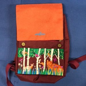 New without tags eeboo embroidered kids backpack
